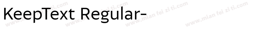 KeepText Regular字体转换
